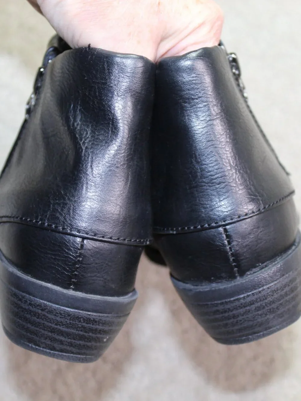 boc Size 6.5M Black Faux Leather Booties